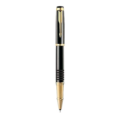 Parker Ellipse Royal Matte Black Rings Gold Trim Rollerball Pen — Mango