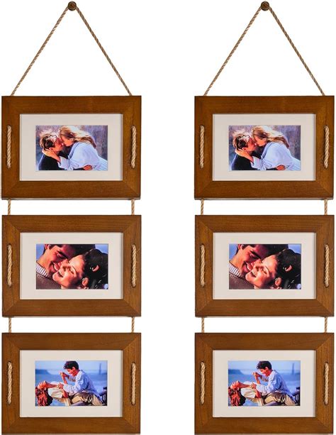 Amazon.com - DLQuarts 5x7 Hanging Picture Frames Collage Wall Decor, 3 ...