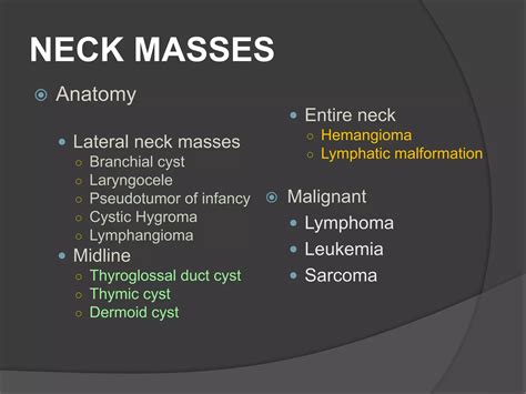 Neck masses in paediatrics | PPTX