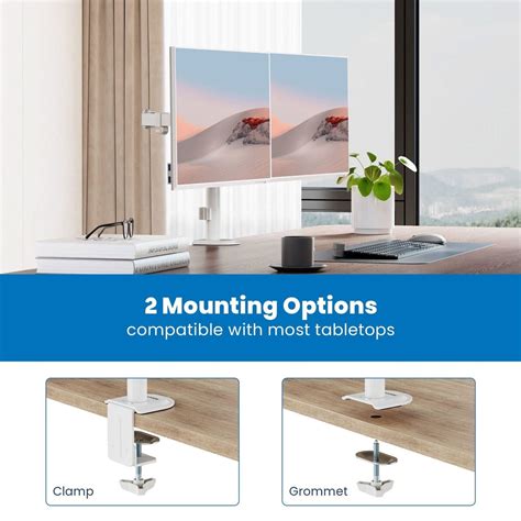 Full Motion Dual Monitor Desk Mount - Mount-It!