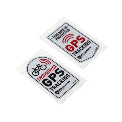 Langersun 2PCS Car Stickers Warning GPS Tracker Alarm Bike Protected ...