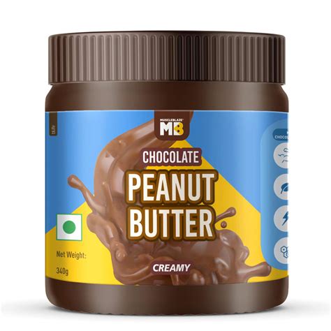 MuscleBlaze Chocolate Peanut Butter, Creamy, High Protein, No Trans Fat ...