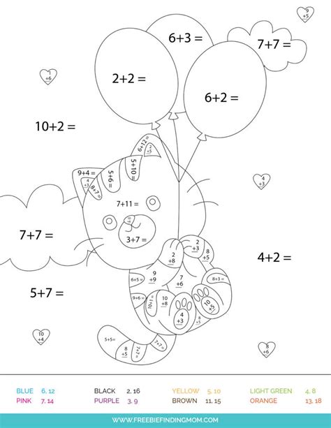 Image result for Color by Number Math Addition