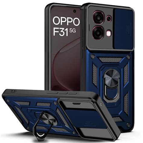 AESTMO Tough Armor Oppo F31 5G Bumper Back Case Cover | Ring Holder ...