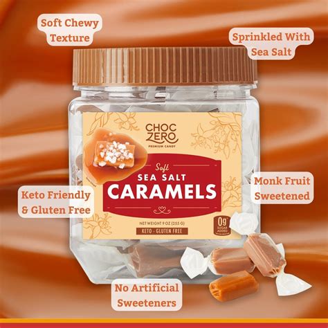 Snapklik.com : ChocZero Sugar Free Caramels - Keto Caramel Candy - All ...