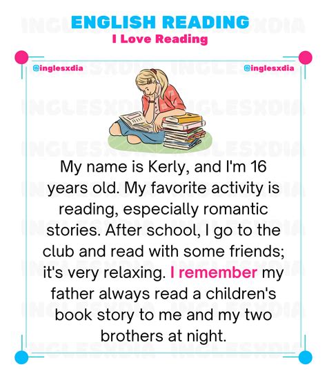 Curso de inglés en línea: Lectura corta · I Love Reading