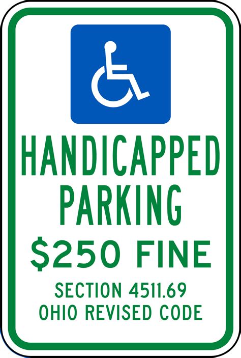 Ohio Handicap Parking Sign - Save 10% Online