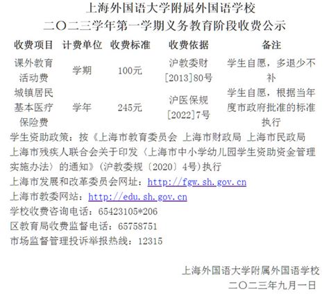 上海外国语大学附属外国语学校收费标准(学费)及学校简介_小升初网