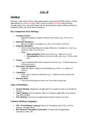 KRR 101: Knowledge Representation and Reasoning Concepts - Studocu