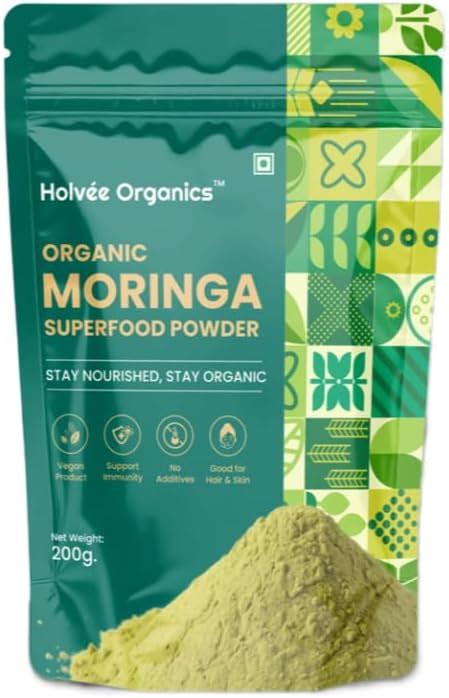 Organic Moringa Powder by Holvée – 100% Pure | USDA Certified ...