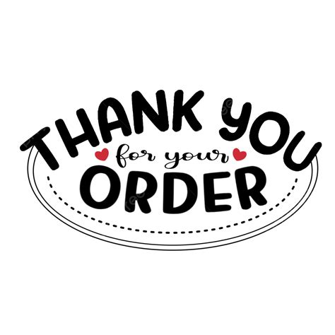 Thank You For Your Order Lettering, Thank You For Your Order, Sticker ...
