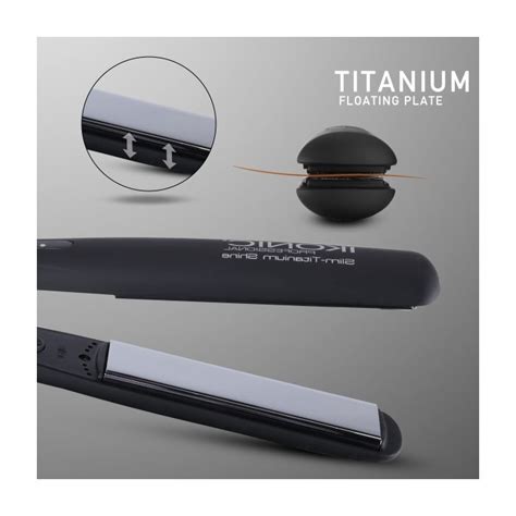 Ikonic Slim Titanium Shine Hair Straightener - Black – Soni Cosmetics