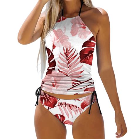 Bathing Suit Shirts for Teen Girls Women's Swimwear Tankini 2 Piece ...