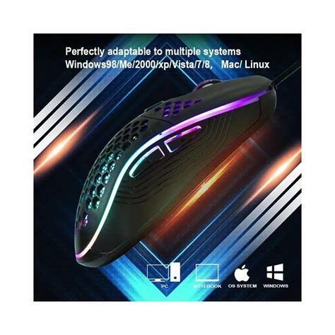 Ergonomic RGB Honeycomb Optical Gaming Mouse – USB India | Ubuy