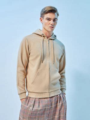 Buy Bewakoof Men's Brown Zipper Hoodies Online