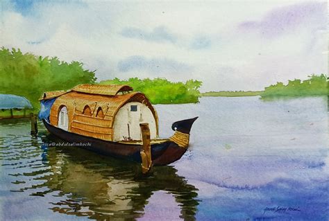 Vallam Kali Boat Race Festival of Kerala Culture Painting. - Etsy