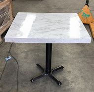 Image result for Mable Table Metal Edge