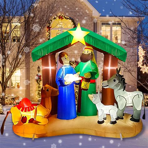 Hazms 7 FT Christmas Inflatable Decoration Nativity Sets India | Ubuy
