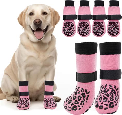 PICK FOR LIFE Dog Socks Paws Stop Licking 2 Pairs Anti-Slip Dog Shoes ...