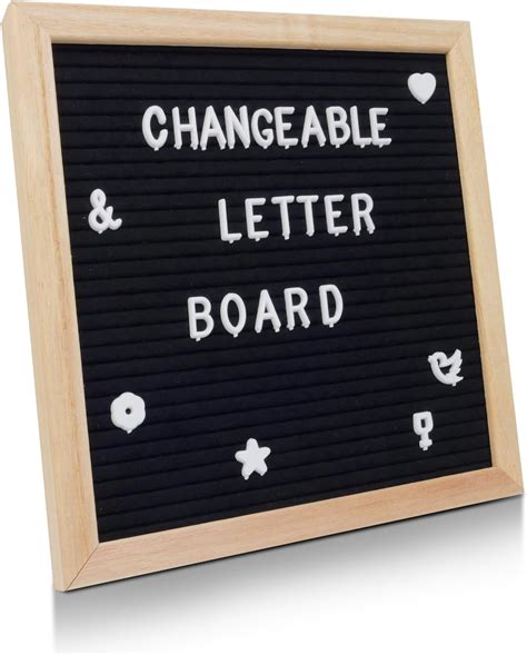Newzueby Letter Board, 10x10 Inches Felt Letter Board,Pre Cut & Sorted ...