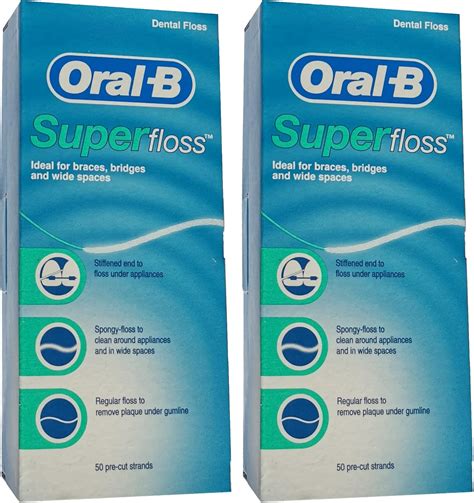 Oral-B Superfloss Dental Floss 50 Threads, Pack of 2 (2 x 50 Threads ...