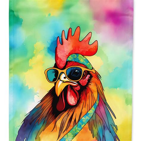 Edge Collections - 28" X 40" - Multicolor - Hippie Animal Rooster Large ...