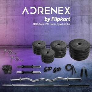 Adrenex by Flipkart 50 kg with Straight, Curl and Dumbbell Rods Home ...