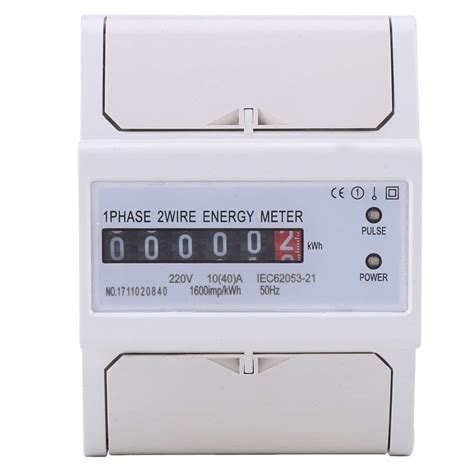 Buy Electric Meter Single Phase DIN Rail KWh Meter Electricity Power ...