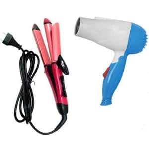 Buy Celebrino Curler Combo Hair Dryer Straightener,Black Online at Low ...