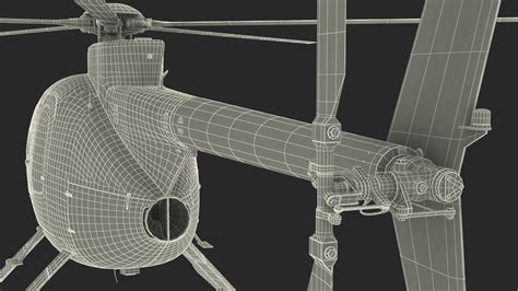 3D MD 500E Light Helicopter Exterior Only model | 3D Molier International