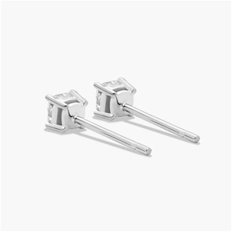 Cushion Cut Lab-Grown 0.25 CTW Diamond Stud Earrings In 14K White Gold ...