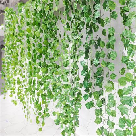 Buy RED WIND Wall Hanging Artificial Creeper Plant Strings with Leaves ...