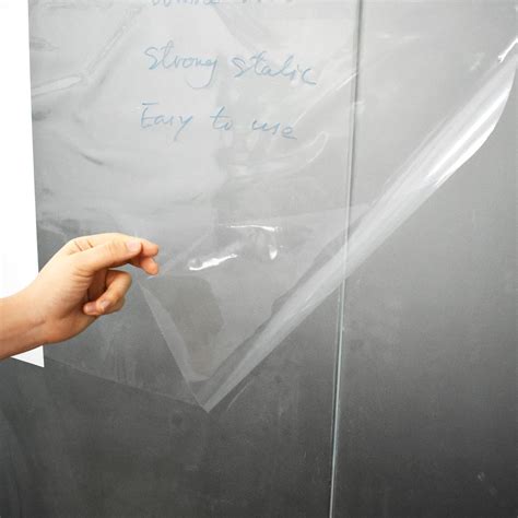 MVISUAL 15 Pack Static Dry Erase Sheets, Transparent Dry Erase Wallpaper Whiteboard Sticker Wall ...