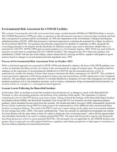 Environmental Risk Assessment Examples 的图像结果