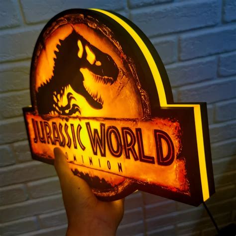 Jurassic Park Dominion Logo LED Lightbox 3D Printed India | Ubuy