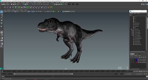 3D model T Rex Idle Animated Rigged for Maya | 3D Molier International