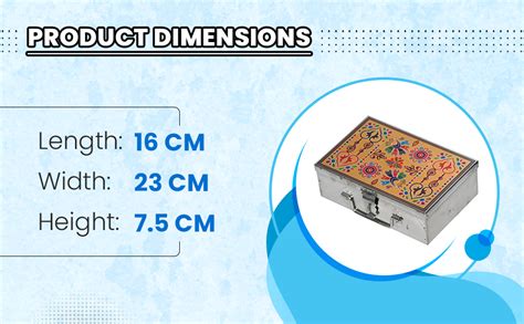 Crevita® Stainless Steel Storage Boxes,Cash, Pooja Peti,Organizer ...