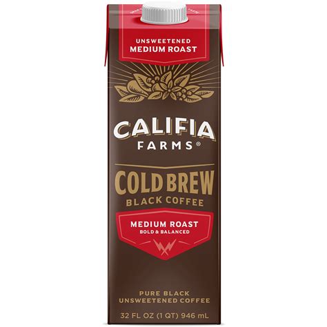Califia Farms -Unsweetened Cold Brew Coffee | 32 Oz | Dairy Free ...