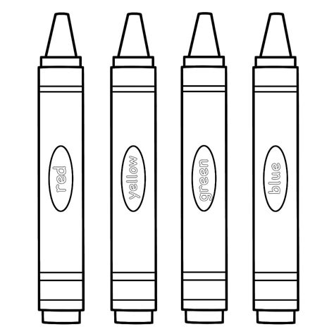 Crayon Coloring Page