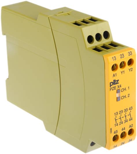 774585 Pilz | Pilz PNOZ X PZE X4 Safety Relay 24V dc, Single Channel 4 ...