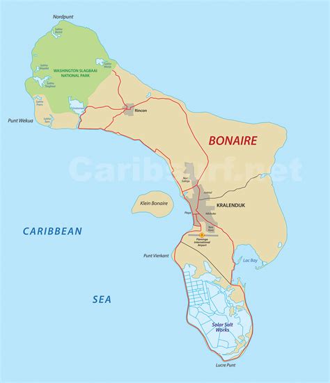Printable Map Of Bonaire