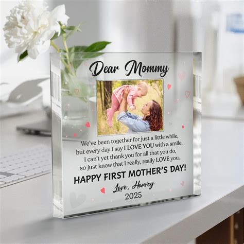 Personalized First Mother's Day Acrylic Plaque, 1st Mother's Day Gift ...