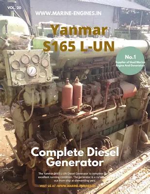 Yanmar S165 L-UN, 400 KVA, 1200 RPM, 60 Hz | Ship Machinery | Used ...