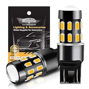 7443 LED Bulbs, LIGHSTA Super Bright 24-SMD 9-30V Non-Polarity 7440 ...