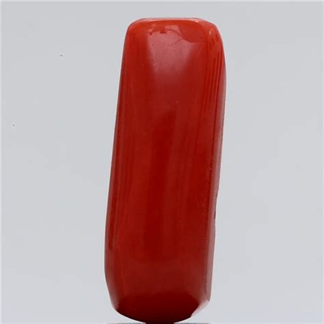 4.45 carat 5 ratti GII certified natural Italian cylindrical shape red ...