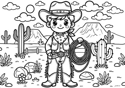 Printable Western Coloring Pages