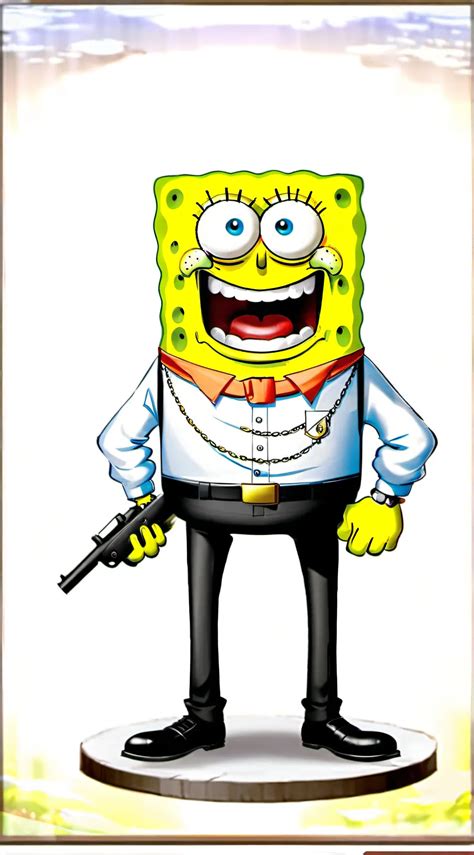 Talkie Profile spongebob with gun | Talkie AI | spongebob with a gun