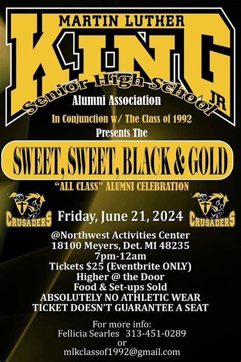 Sweet, Sweet, Black and Gold All Alumni Party, Northwest Activities ...