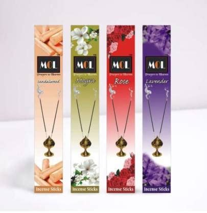 MOL Pack of 12 Rose, Mogra, Lavender, Sandalwood Price in India - Buy ...