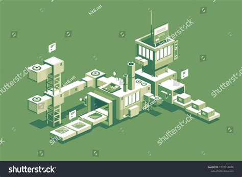 Manufacturing Process Vector Image 的图像结果